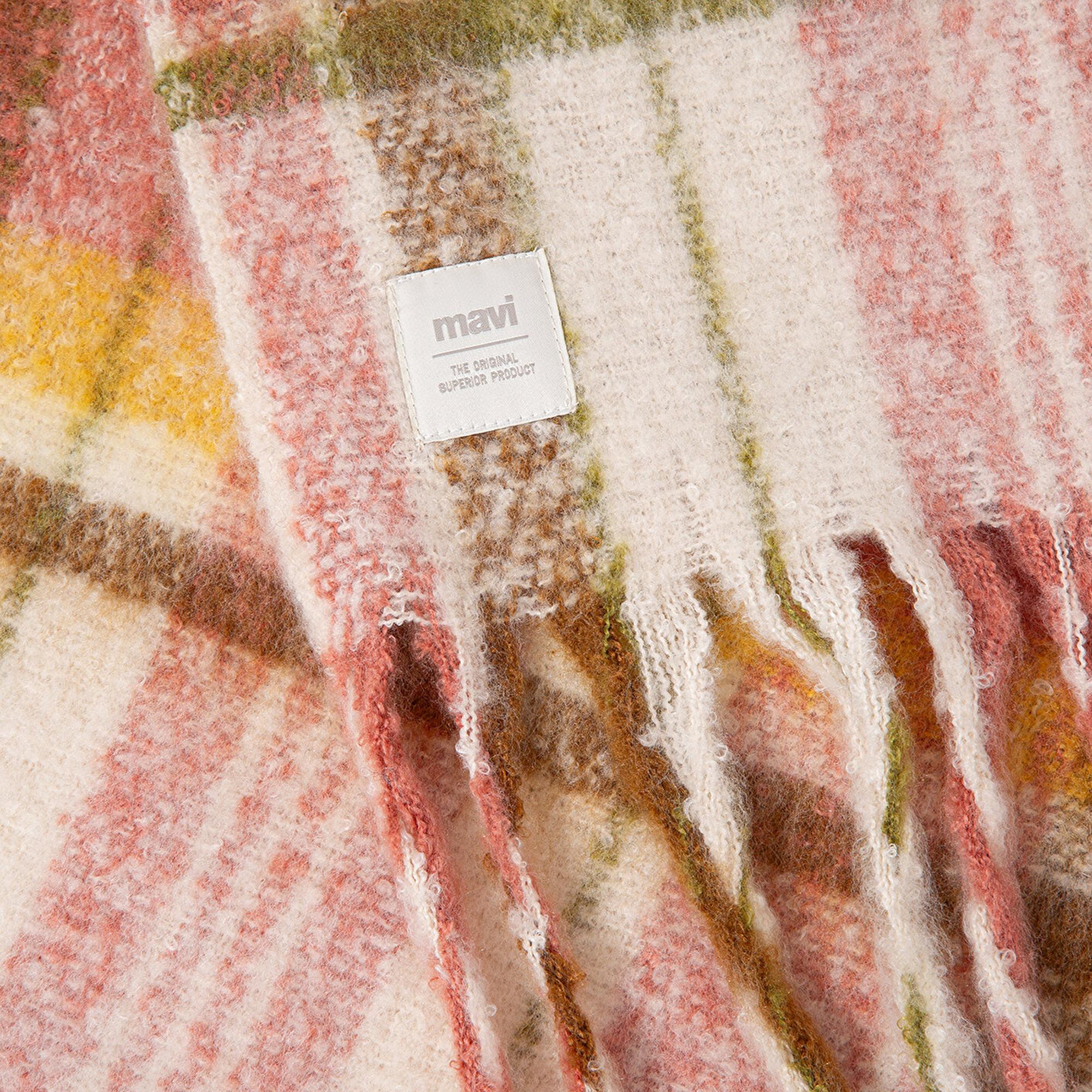 Mavi Püsküllü Kareli Atkı 1912810-71089