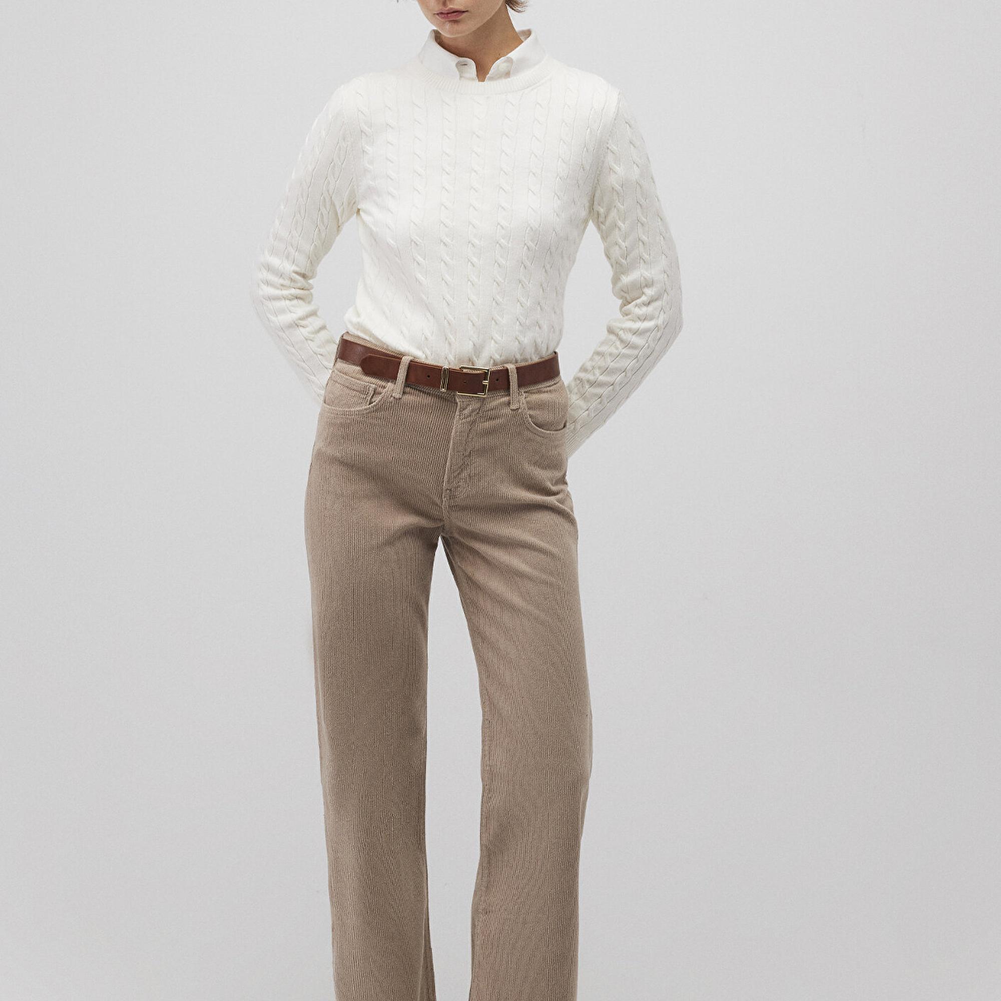 Mavi Malibu Kahverengi Kadife Pantolon 1010152-88345