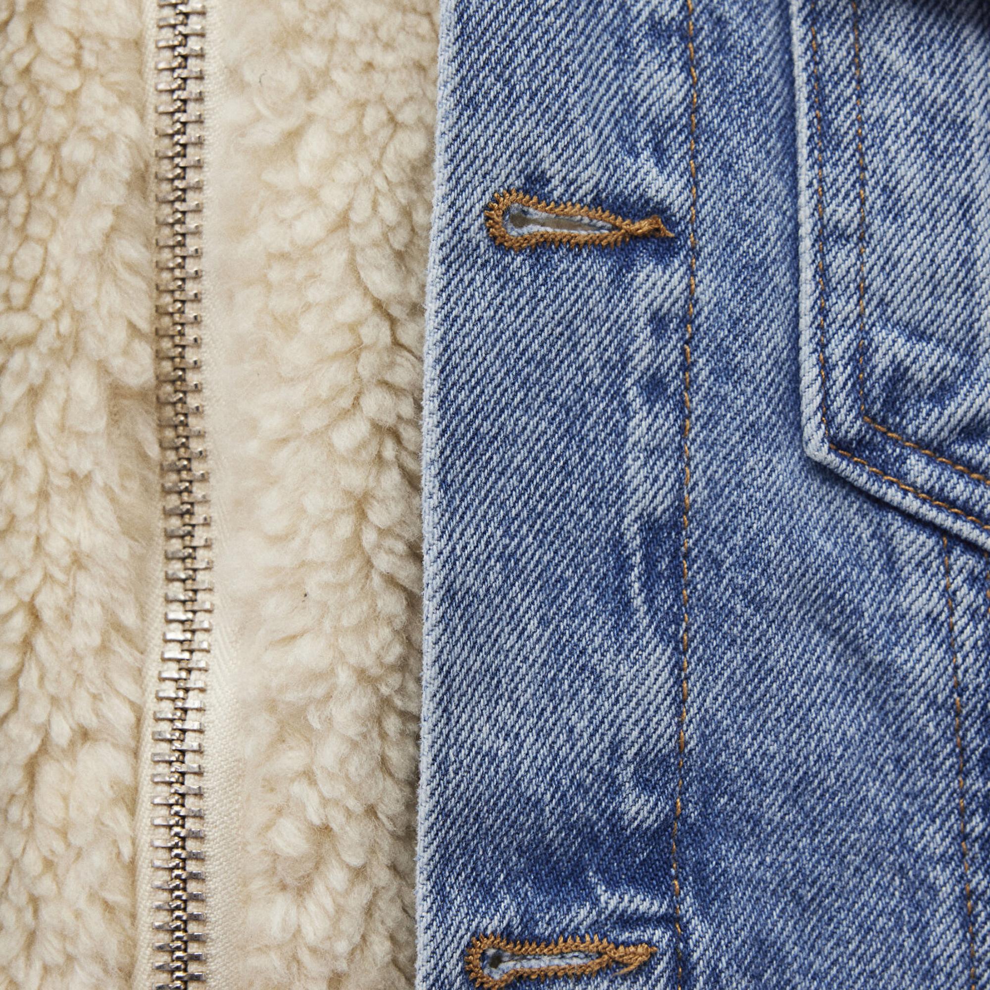 Mavi Rubina 90lar Açık Mavi Suni Kürklü  Jean Ceket 1110278-88589