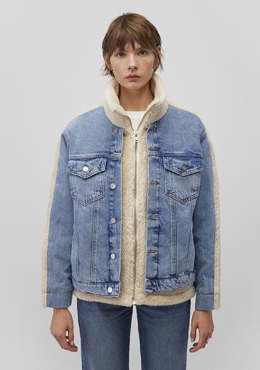  Mavi Rubina 90lar Açık Mavi Suni Kürklü  Jean Ceket 1110278-88589