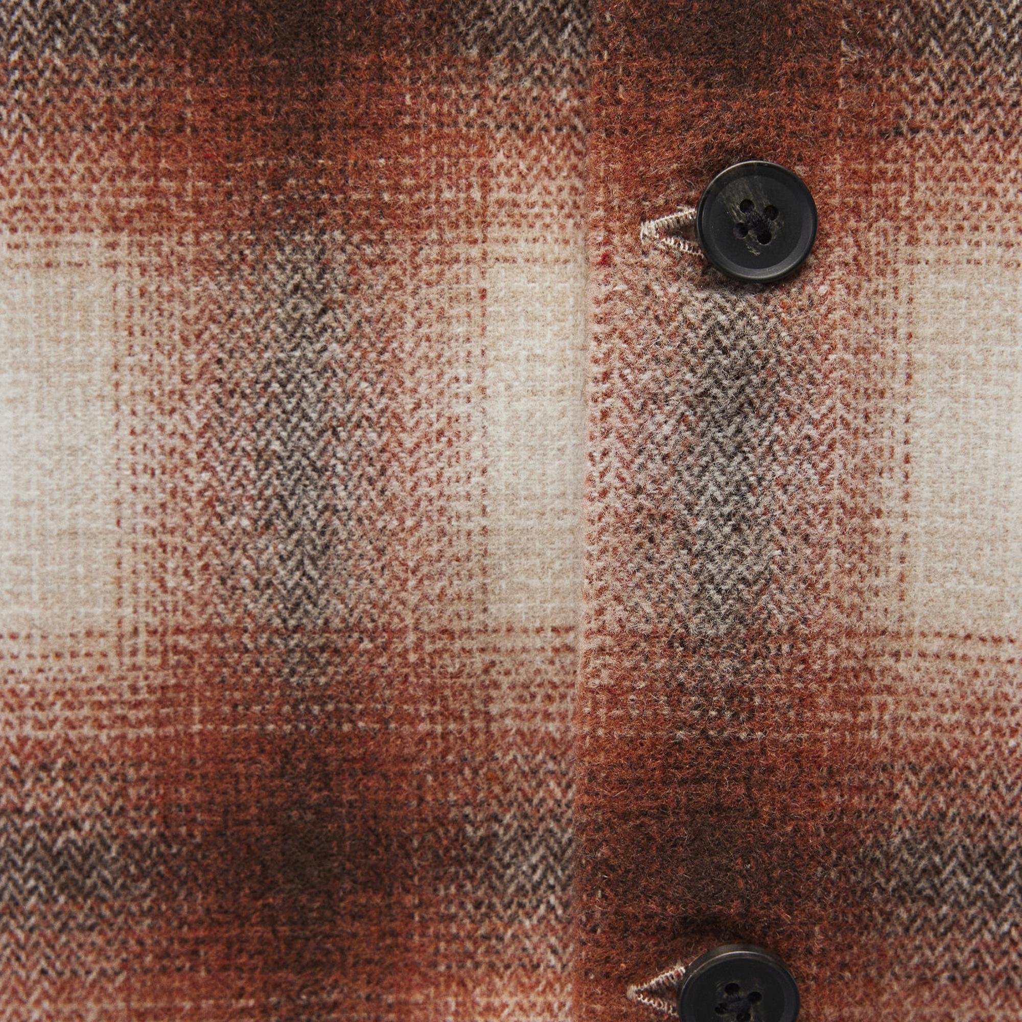 Mavi Kareli Kahverengi Gömlek Loose Fit / Bol Rahat Kesim 0211242-88653