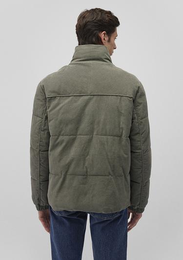  Mavi Dik Yaka Yeşil Kadife Ceket Loose Fit / Bol Rahat Kesim 0110476-85485