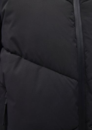  Mavi Kapüşonlu Siyah Şişme Mont 0110360-900