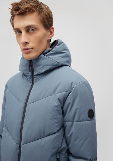  Mavi Kapüşonlu Mavi Şişme Mont 0110360-70782