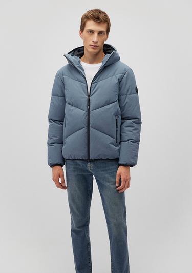  Mavi Kapüşonlu Mavi Şişme Mont 0110360-70782