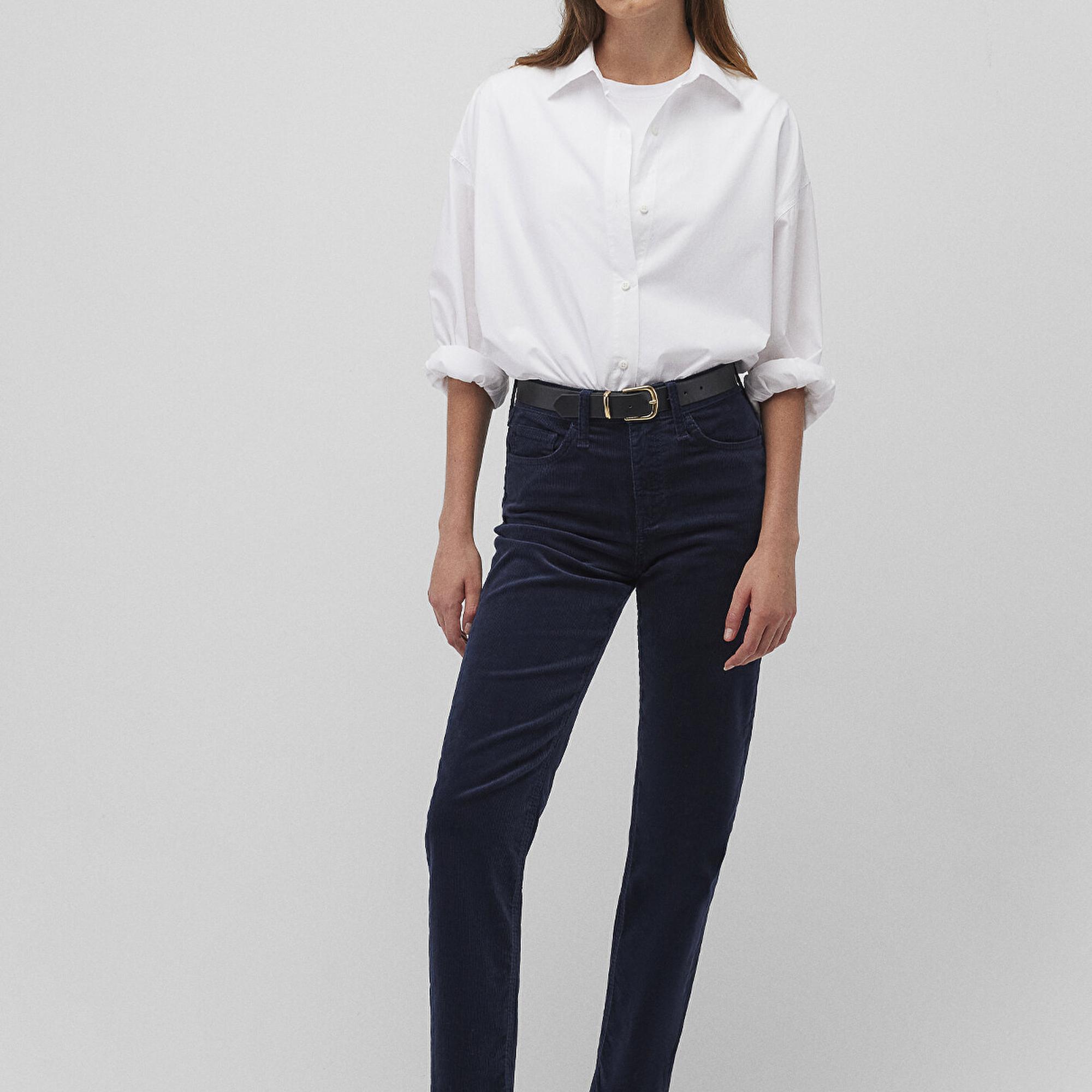 Mavi Cindy Lacivert Kadife Pantolon 100277-82993