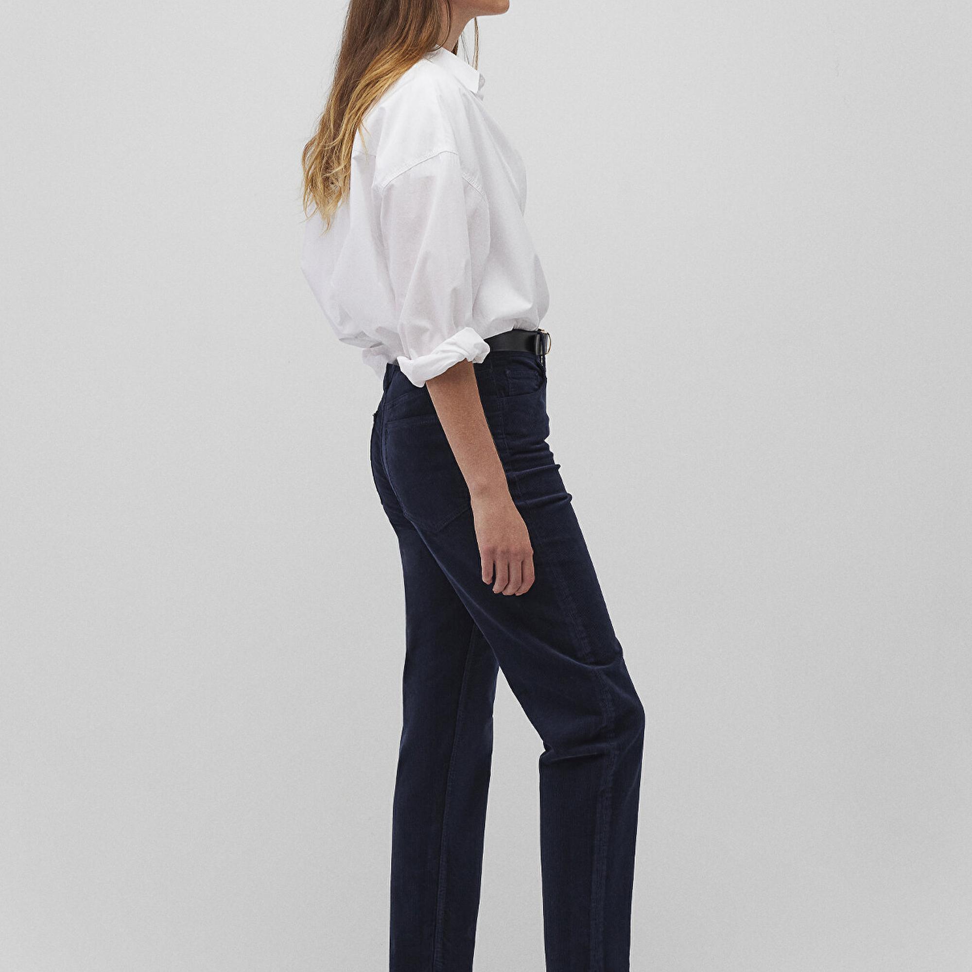 Mavi Cindy Lacivert Kadife Pantolon 100277-82993