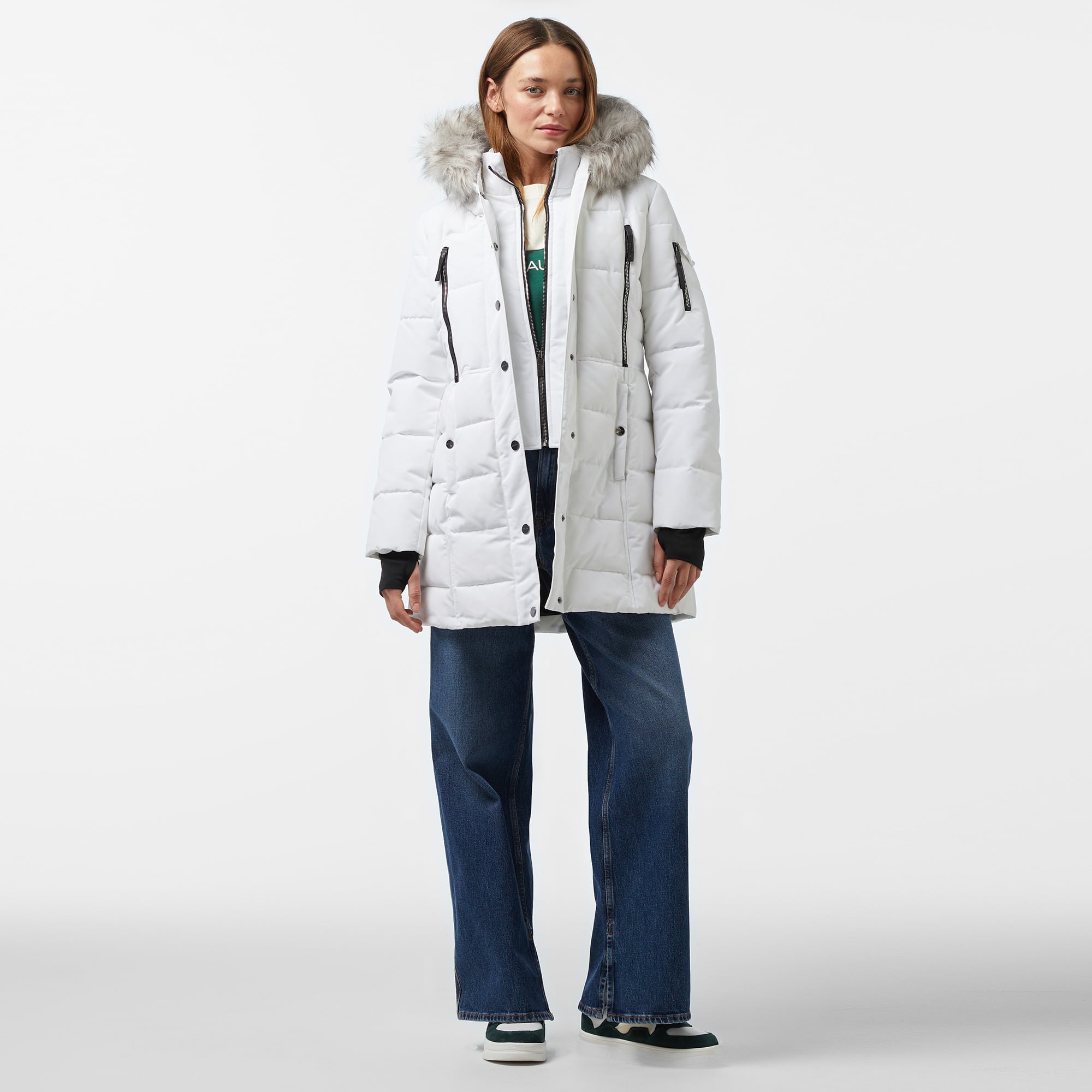  Nautica Kadın Beyaz Mont