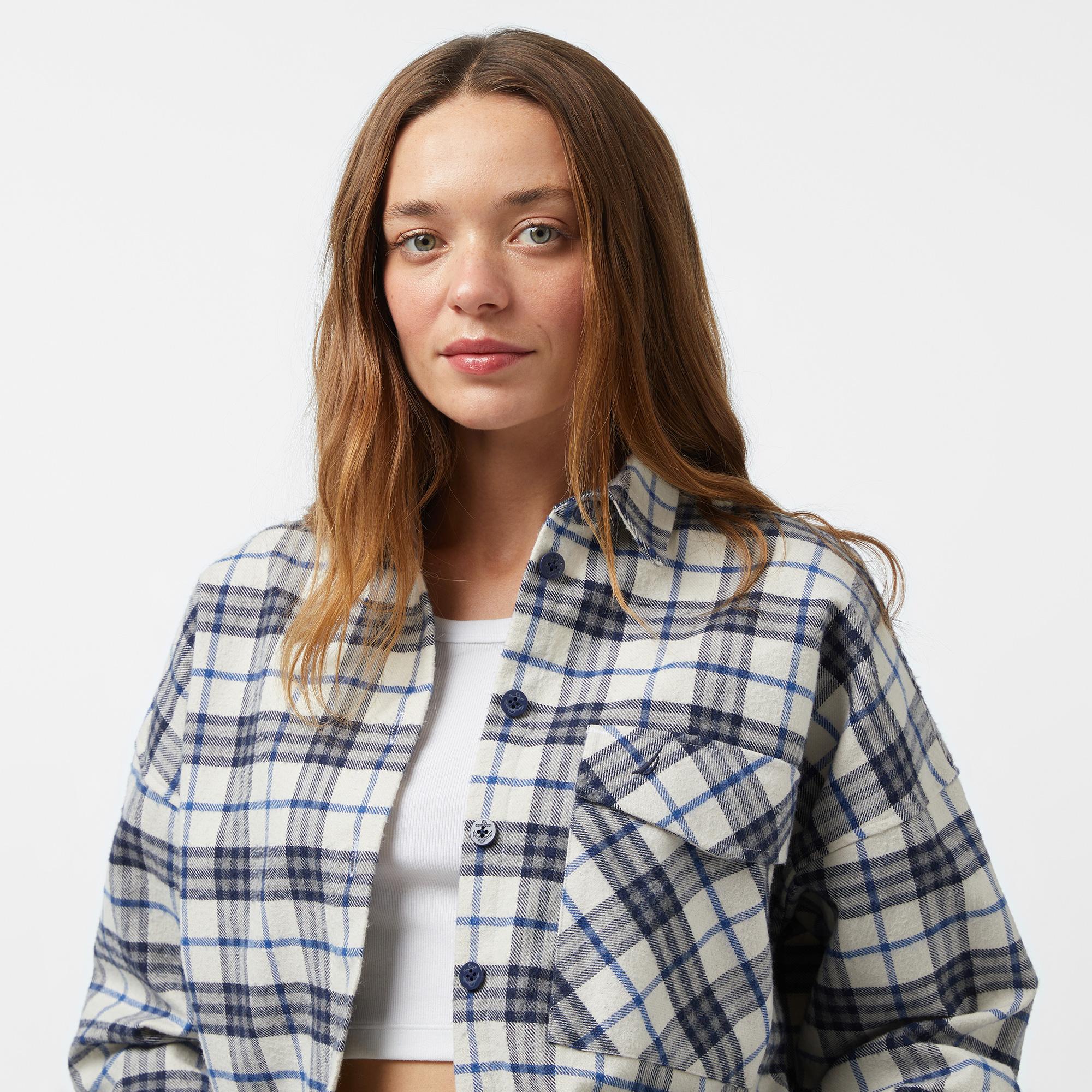 Nautica Kadın Beyaz Oversize Fit Gömlek