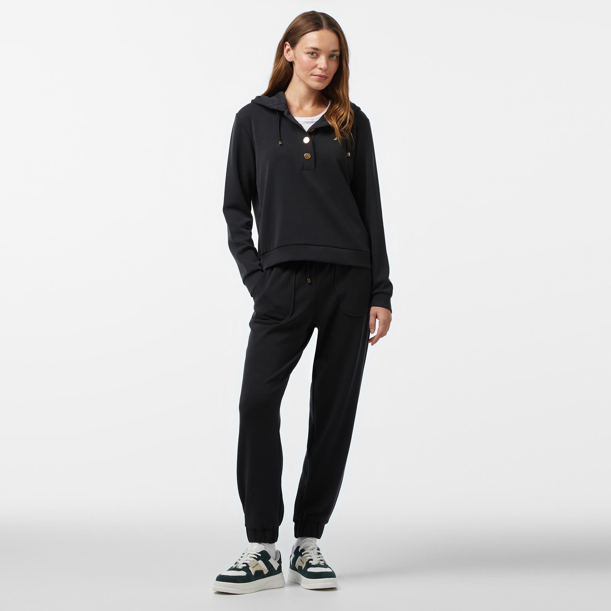 Nautica Kadın Siyah Regular Fit Sweatshirt