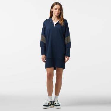  Nautica Kadın Lacivert Uzun Kollu Regular Fit Elbise