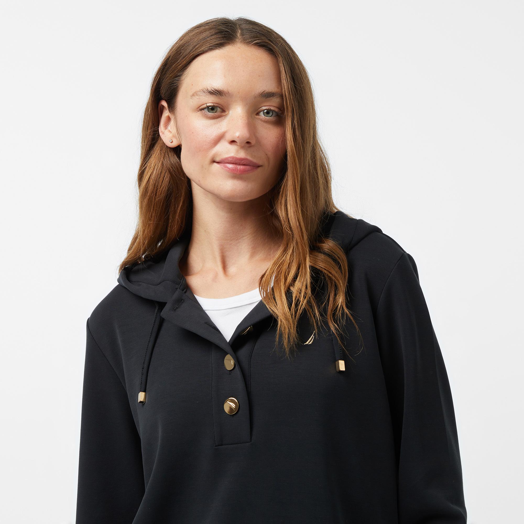 Nautica Kadın Siyah Regular Fit Sweatshirt