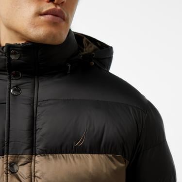  Nautica Erkek Kahverengi Renk Bloklu Mont