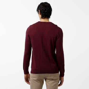  Nautica Erkek Bordo Regular Fit Triko