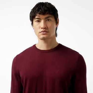  Nautica Erkek Bordo Regular Fit Triko