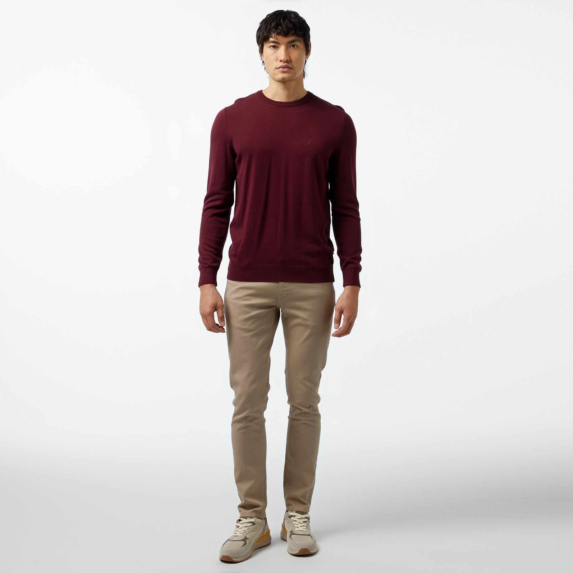 Nautica Erkek Bordo Regular Fit Triko