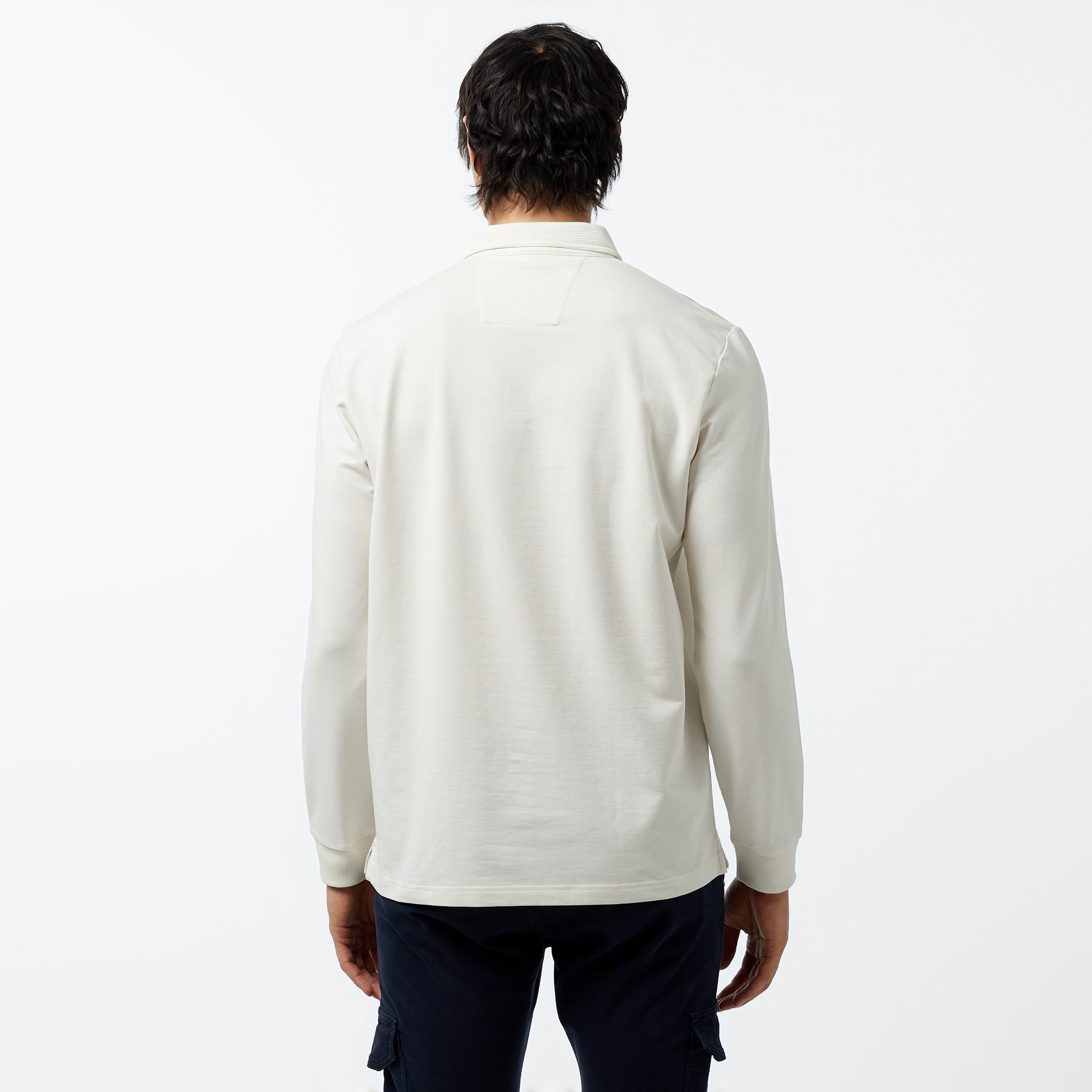 Nautica Erkek Kırık Beyaz Uzun Kollu Polo