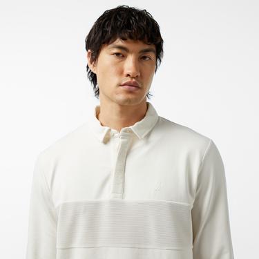  Nautica Erkek Kırık Beyaz Uzun Kollu Polo