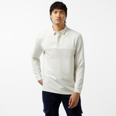  Nautica Erkek Kırık Beyaz Uzun Kollu Polo