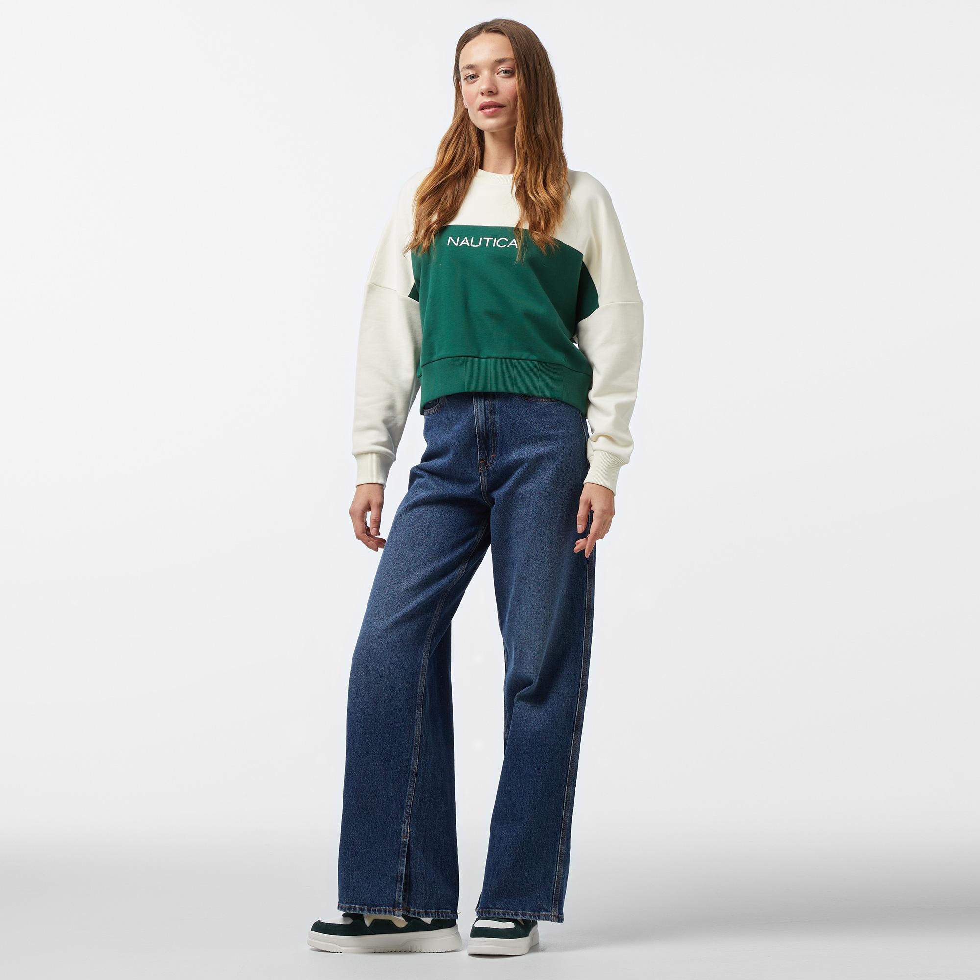 Nautica Kadın Yeşil Regular Fit Sweatshirt