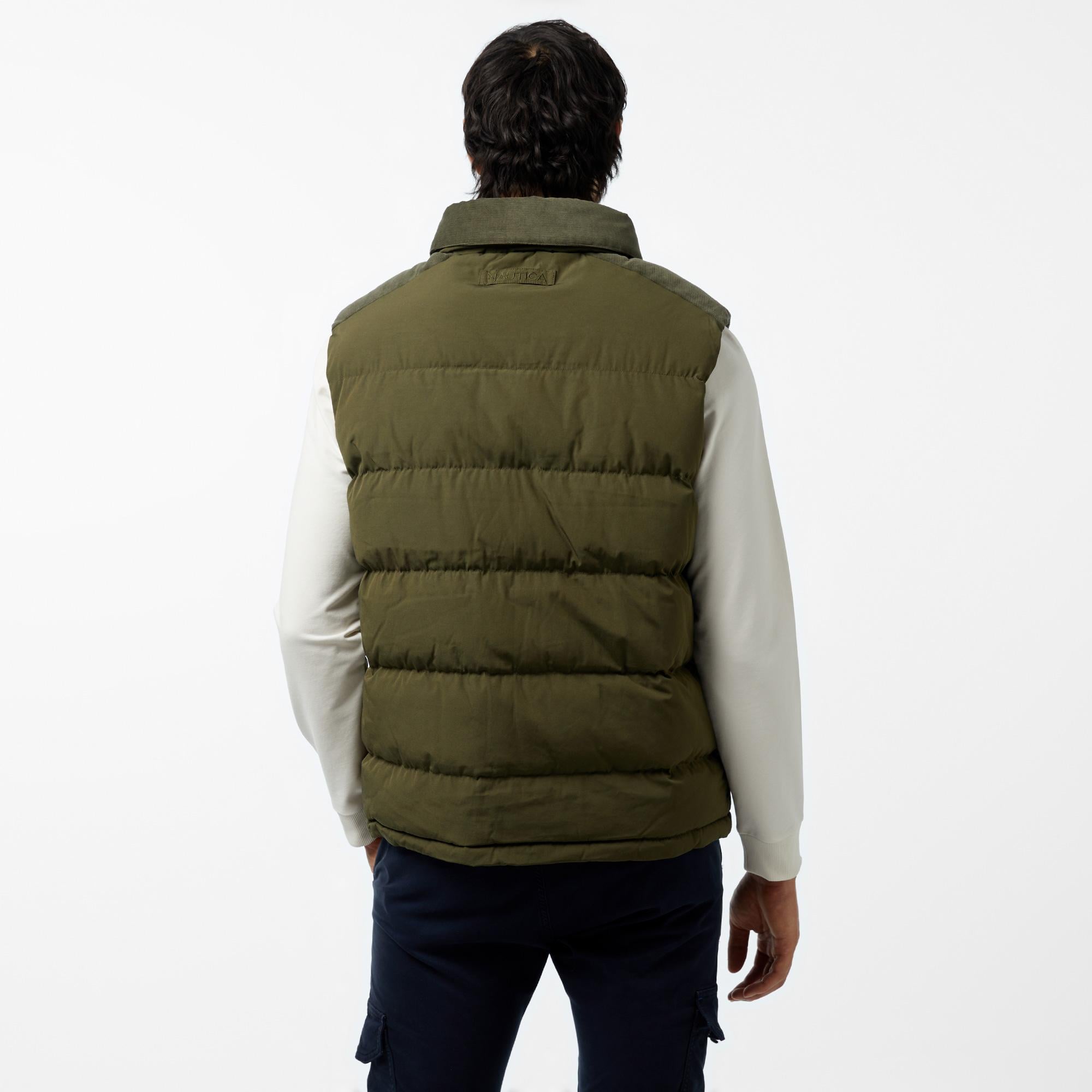 Nautica Erkek Yeşil Standart Fit Yelek