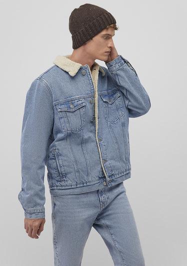  Mavi Zander Classic Denim Suni Kürklü Açık Mavi Jean Ceket 0111214-88554