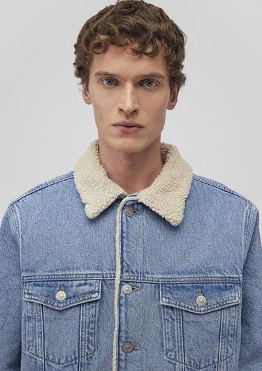  Mavi Zander Classic Denim Suni Kürklü Açık Mavi Jean Ceket 0111214-88554