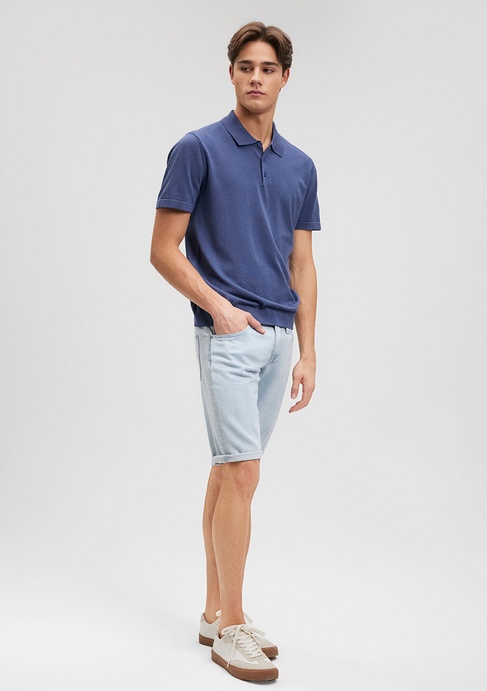  Mavi Tim Street Buz Mavi Jean Şort 0428487138