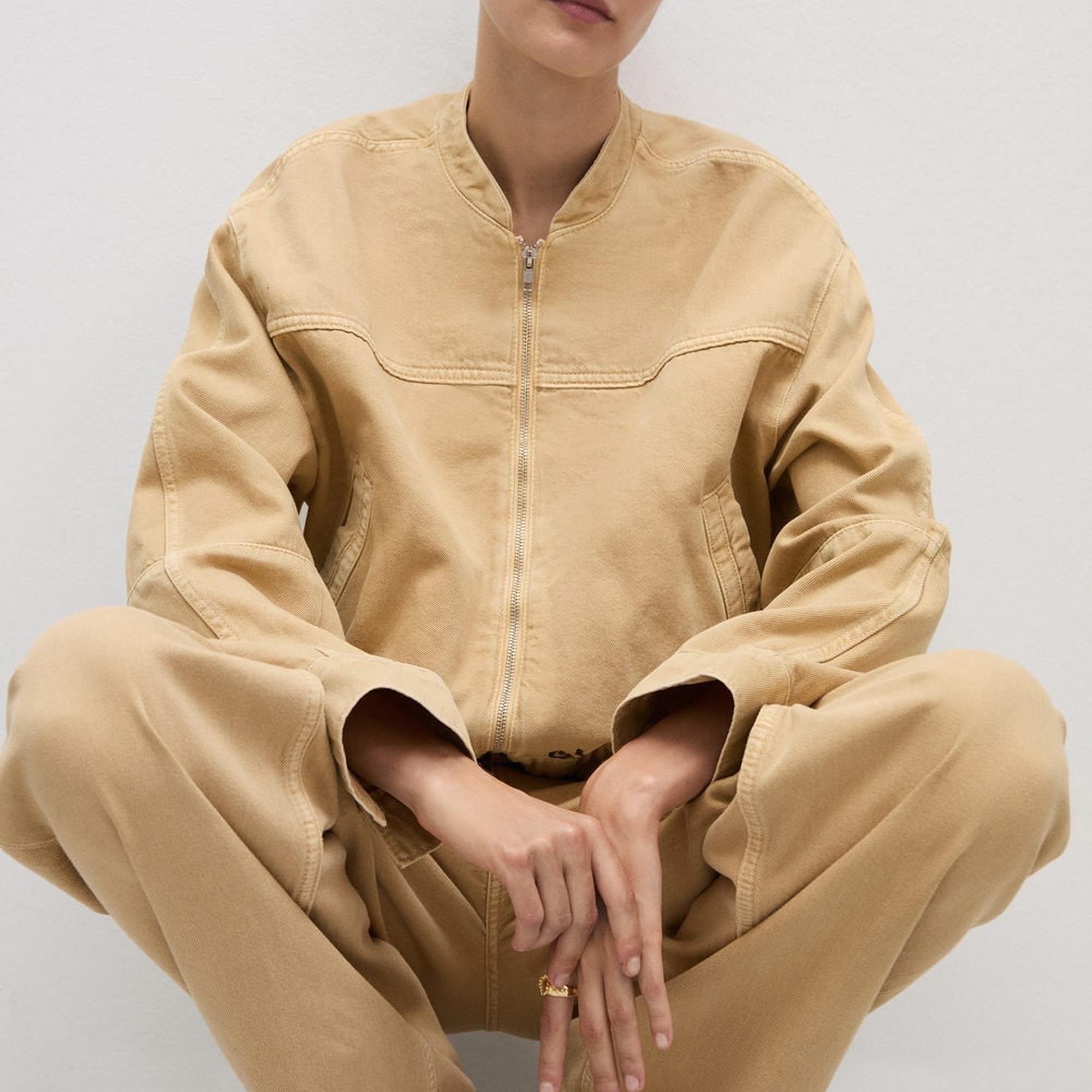 Mango Kadın Düşük Belli Wideleg Loose Jean Kahverengi