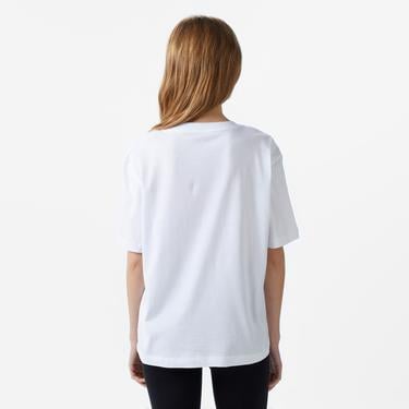  Guess Iconic Organic Cotton 160Gsm Kadın Beyaz T-Shirt