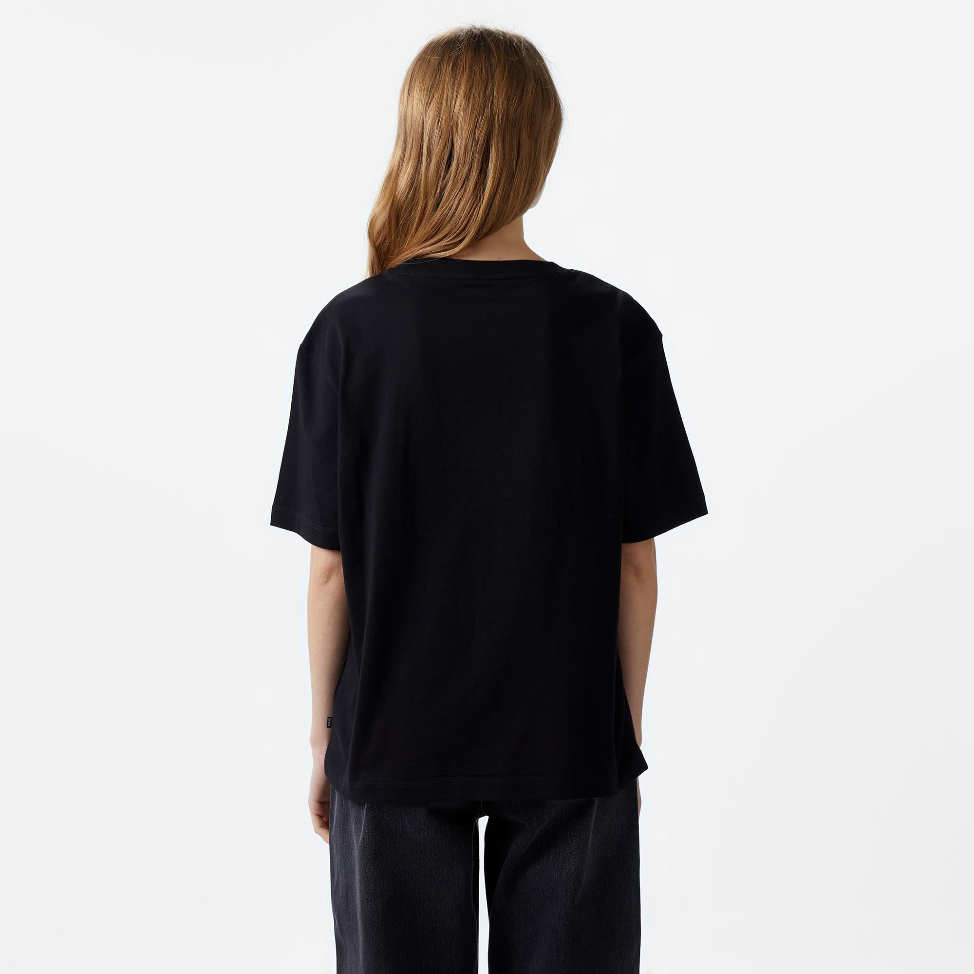 Guess Iconic Organic Cotton 160Gsm Kadın Siyah T-Shirt