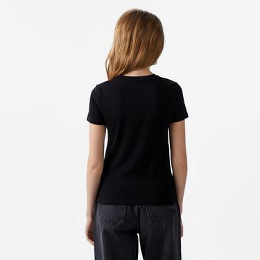  Guess Cnim Iconic Mid Organicetch 180 Kadın Siyah T-Shirt