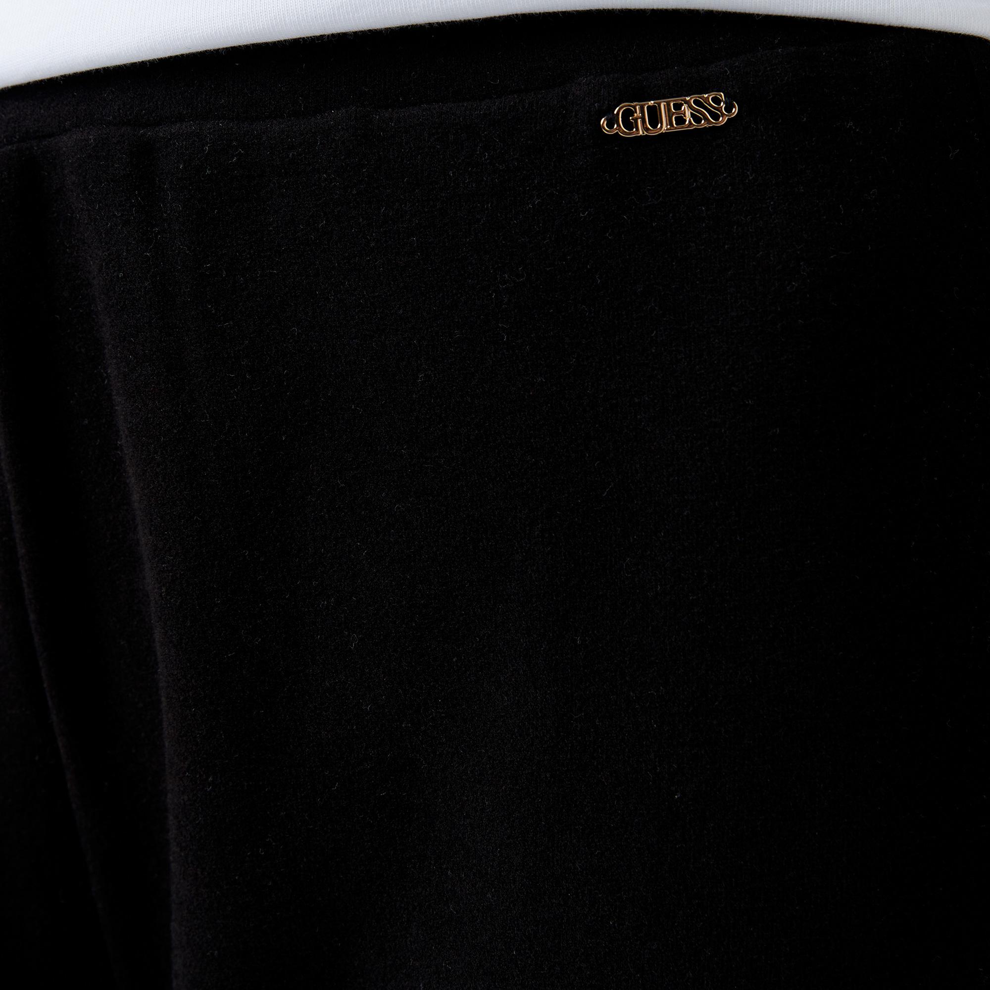 Guess Elsa Brushed Cozy Jersey Kadın Siyah Pijama Altı