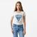 Guess Res Triangle Mid Organic Stretch Jersey 180 Kadın Siyah T-Shirt