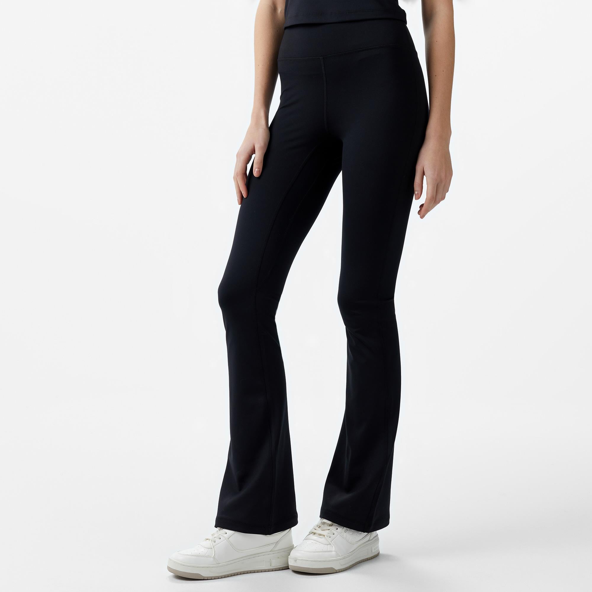 Guess Marika Mini Flare Le Poly Peach Microfiber 260 Kadın Siyah Tayt