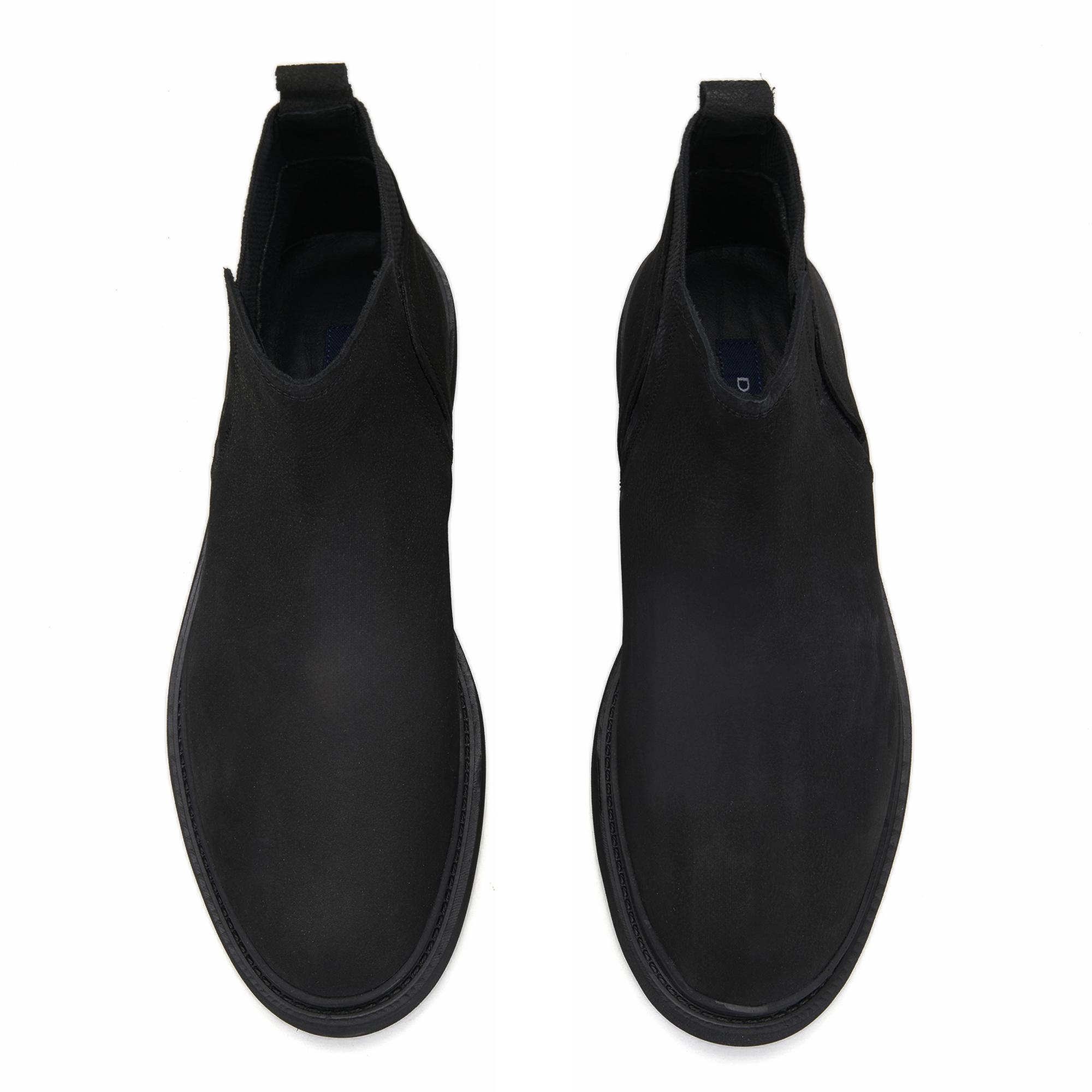 Arella Siyah Erkek Nubuk Deri Bot