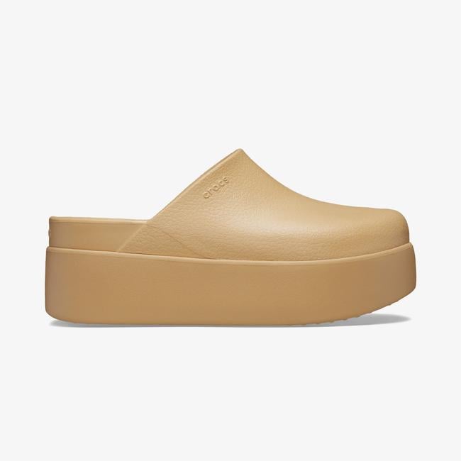  Crocs Dylan Platform Clog Kadın Bej Terlik