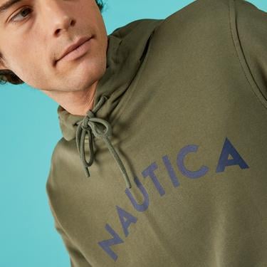  Nautica Erkek Yeşil Standart Fit Sweatshirt