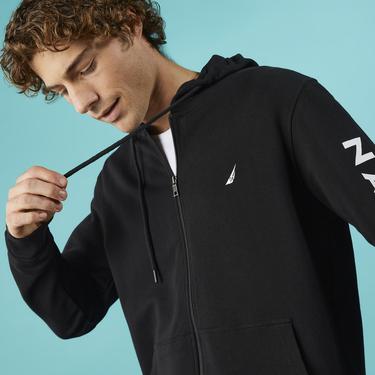  Nautica Erkek Siyah Standart Fit Sweatshirt