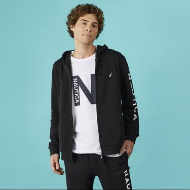  Nautica Erkek Siyah Standart Fit Sweatshirt