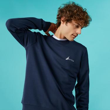  Nautica Erkek Lacivert Standart Fit Sweatshirt