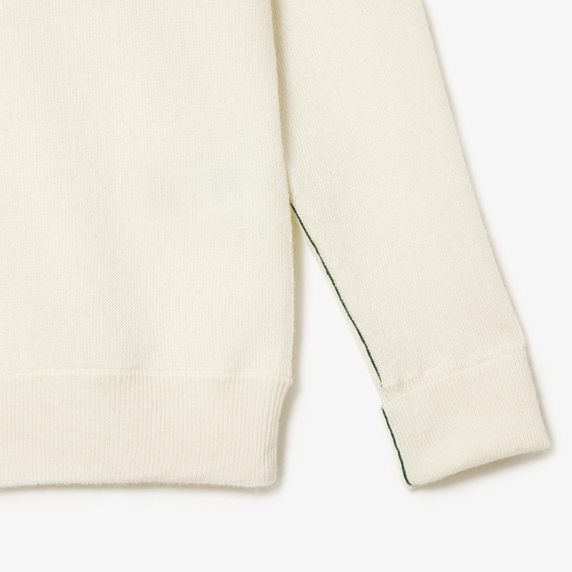 Kadın Relaxed Fit Bisiklet Yaka Yün Krem Triko