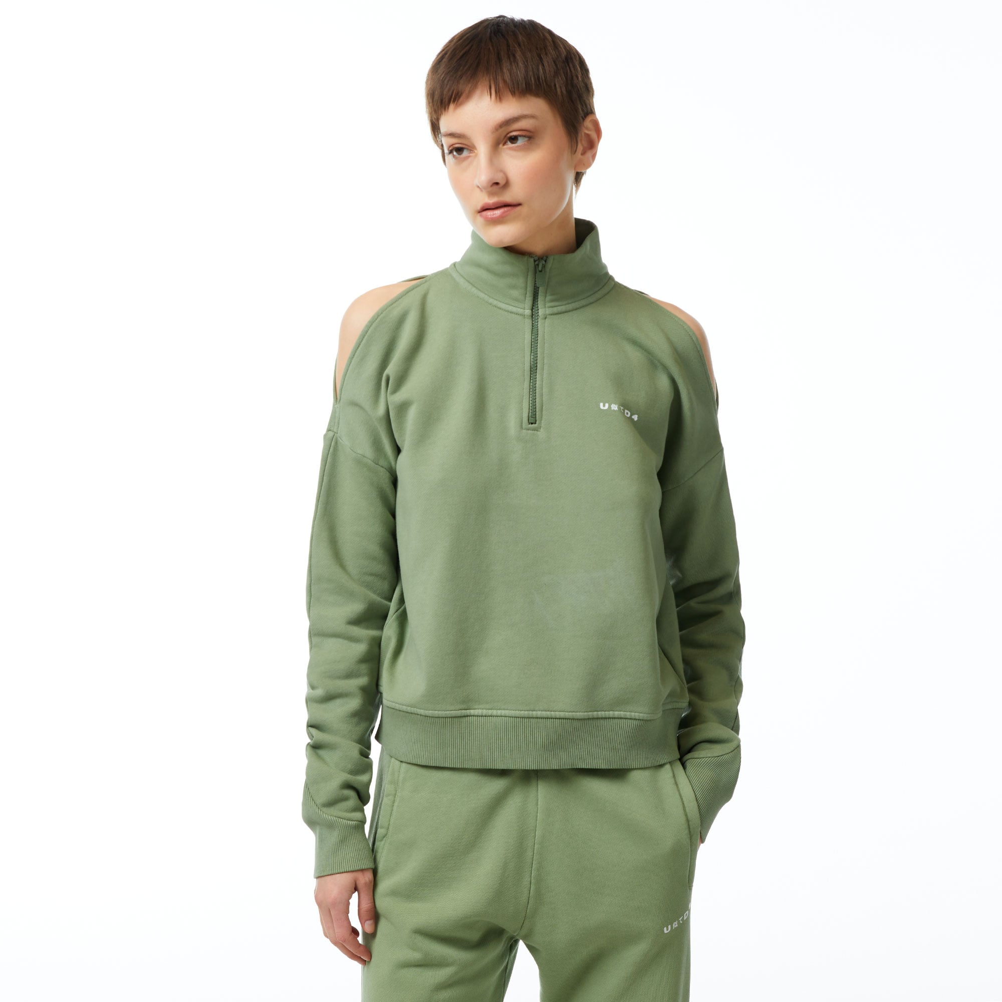  UNITED4 Classic Kadın Haki Sweatshirt