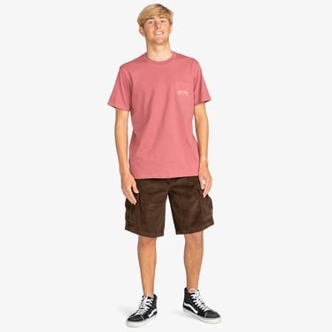  Billabong Stacked Arch Erkek Kırmızı Günlük T-Shirt