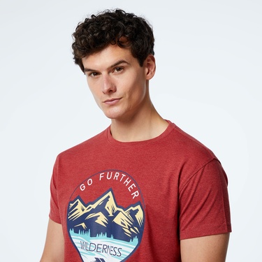  Trespass Lagoon Erkek Kırmızı Günlük T-shirt