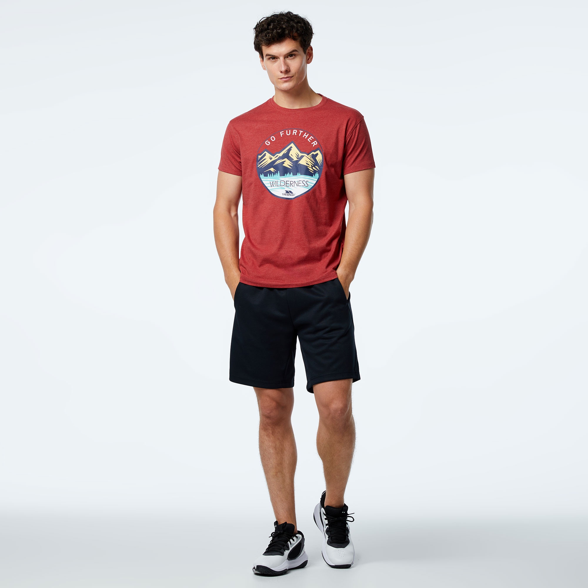 Trespass Lagoon Erkek Kırmızı Günlük T-shirt