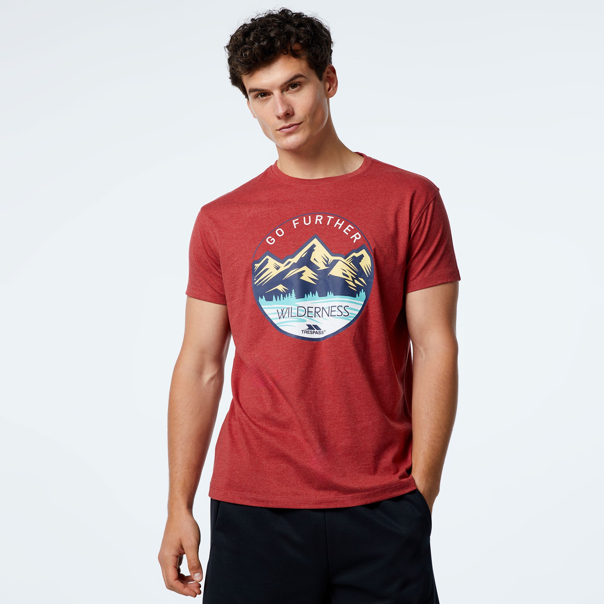 Trespass Lagoon Erkek Kırmızı Günlük T-shirt