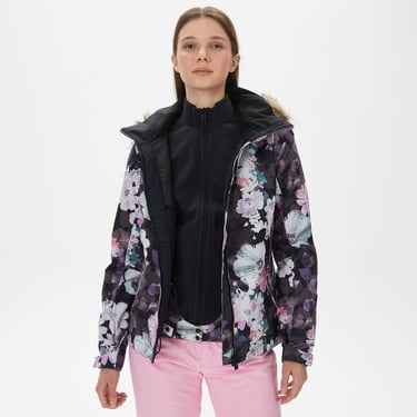  Roxy Jet Ski Kadın Siyah Kayak Montu