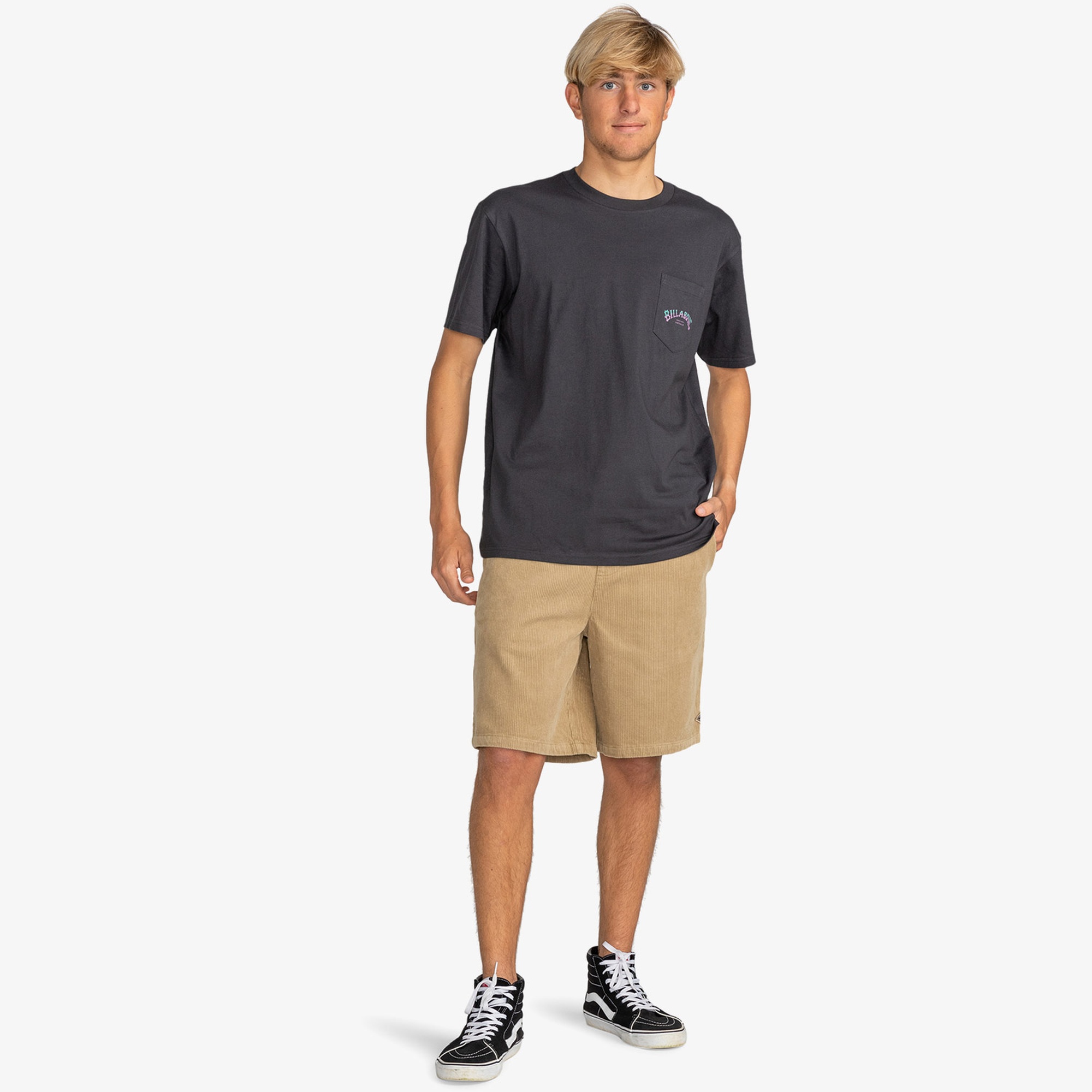 Billabong Stacked Arch Erkek Siyah Günlük T-Shirt