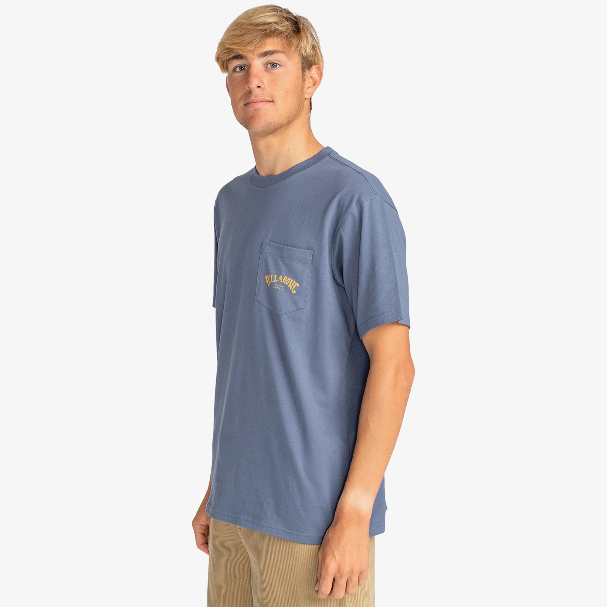 Billabong Stacked Arch Erkek Mavi Günlük T-Shirt